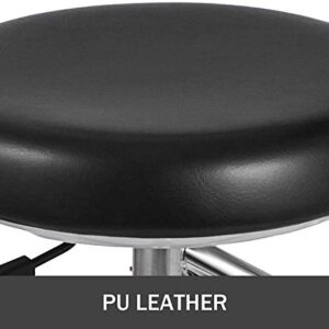 OUBO Brand Black Assistant Stool 360° Rotation Armrest Dental PU Leather Backrest Medical Office Use
