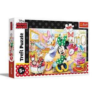 trefl - minnie mouse - minnie at a beauty salon - 100 piece jigsaw puzzle