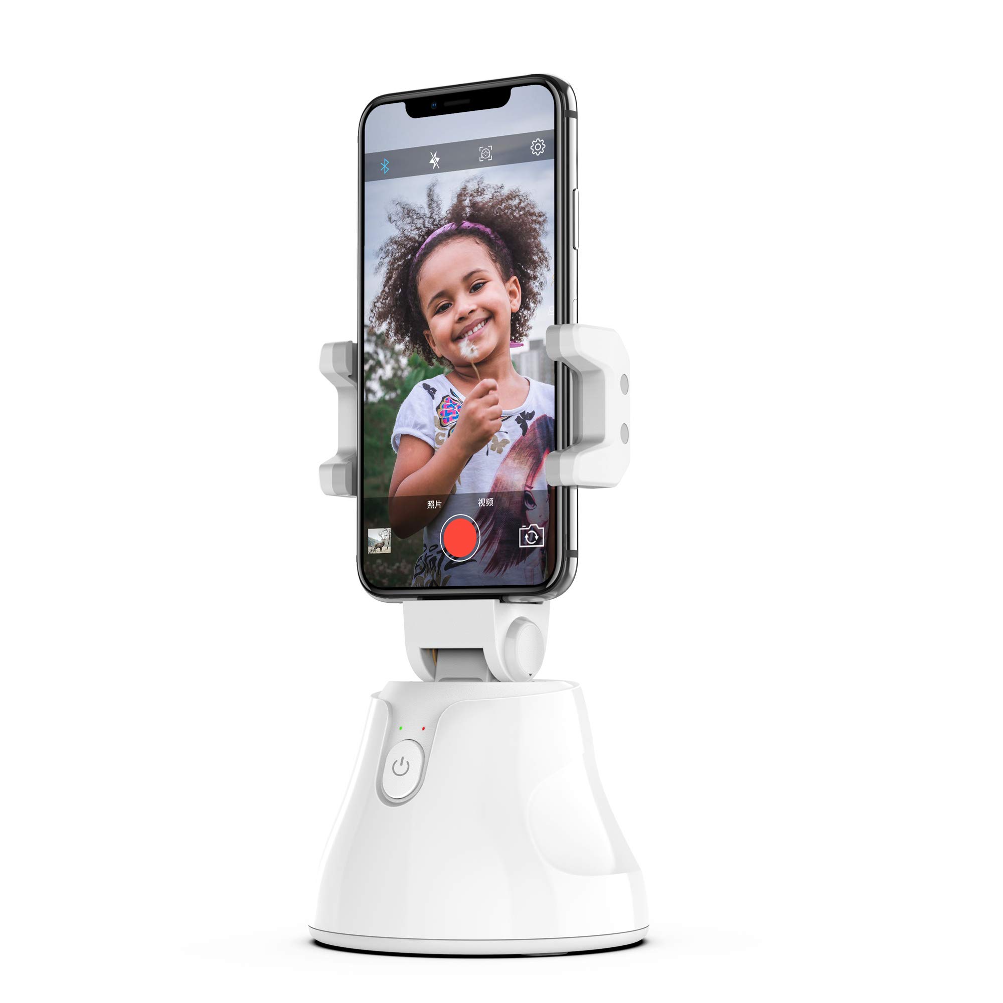 Gimbal 360 Rotation Auto Face & Object Tracking Vlog Shooting Smartphone Mount Holder Apai Genie 1(White)