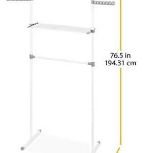 Whitmor Laundry Storage and Drying Rack, White