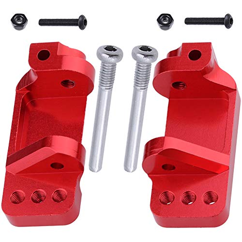 Hobbypark Aluminum Alloy Caster Blocks for RC 1/10 Traxxas 2WD Slash, Stampede, Rustler, Nitro Slash, Replacement of Part 3632 (Red)