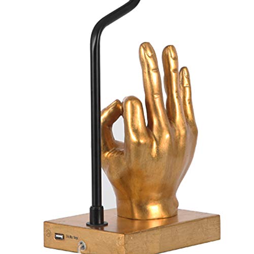 Adesso Simplee SL3704-04 Hand USB, Table Lamp, Antique Gold