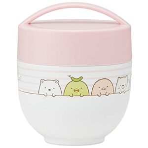 skater insulation lunch box bowl type lunch jar 540ml sumikko gurashi ldnc6 (whrite and pink color) pre-order:ships within 14 day