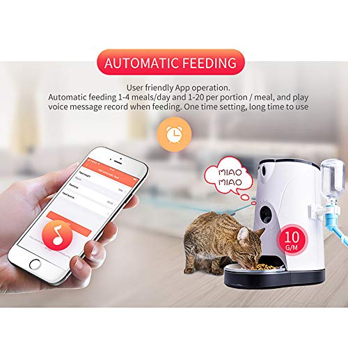 ZZK Intelligent Automatic Pet Food Feeder Pet Water Dispenser Cat Waterer Remote Video Surveillance Cat and Dog Automatic Pet Feeder