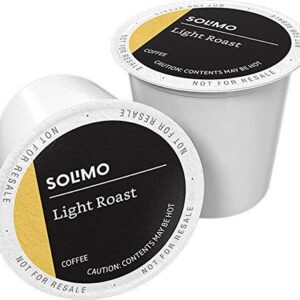 Amazon Brand - 100 Ct. Solimo Medium Roast Coffee Pods, Colombian & 100 Ct. Solimo Light Roast Coffee Pods, Morning Light, Compatible with Keurig 2.0 K-Cup Brewers