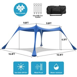 Pop Up Beach Tent Umbrella – 10FT X 10FT Sun Shade Shelter,Lycra UPF50+ Beach Canopy Sun shelter Shade,Outdoor Tent Shade with Sand Shovel,Christmas Greeting Card is The Best Wish to Your Lover