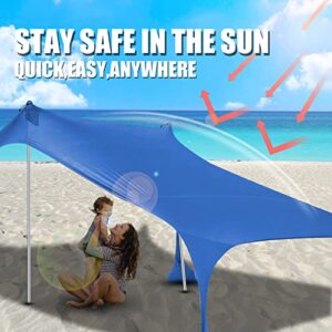 Pop Up Beach Tent Umbrella – 10FT X 10FT Sun Shade Shelter,Lycra UPF50+ Beach Canopy Sun shelter Shade,Outdoor Tent Shade with Sand Shovel,Christmas Greeting Card is The Best Wish to Your Lover