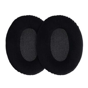 kwmobile 2x earpad compatible with kingston hyperx cloud ii gaming - replacement velour earpad cushion for headphones - black