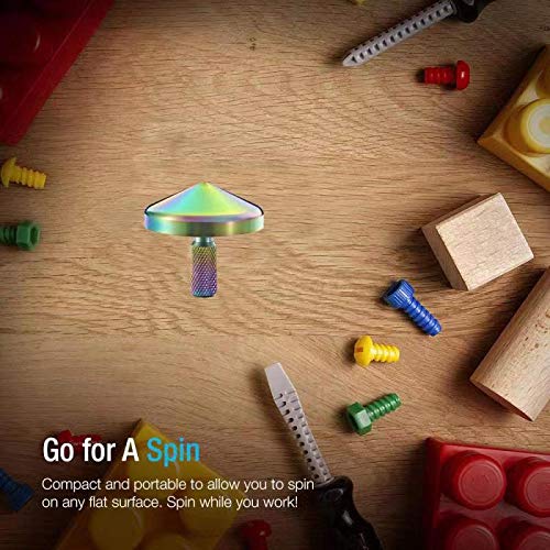 ShowDoo Colorful Metal Spinning Top，Stainless Steel Toys，EDC Desk Toys for Office for Adults and Kids，Unique Gift