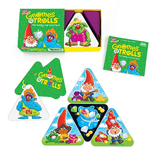 Gnomes vs Trolls Three Corner Strategy Game by TREND enterprises, Inc. - Family-Friendly Card Games