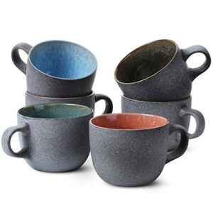 btat- coffee mug set, set of 6, 14 oz(415ml), coffee cup set, ceramic coffee cups, coffee mug ceramic set, coffee cup sets, mugs, coffee cups, mugs for coffee, coffee cups set, mother's day gift