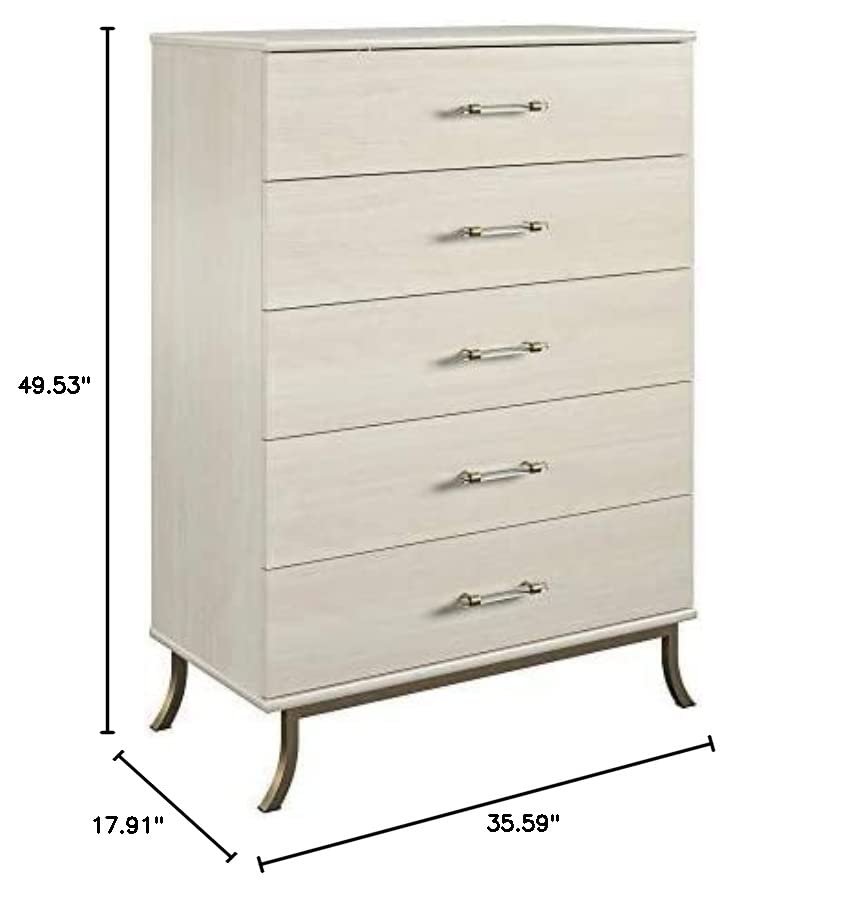 Little Seeds Monarch Hill Clementine White 5 Drawer Dresser