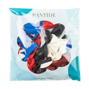 PANTIDE 50 Packs Spider Superhero Birthday Balloons, 12Inch Blue Red Black Latex Balloons Bouquet with Ribbons, Superhero Party Favors Decorations Supplies for Kids Boys Birthday Party Baby Shower