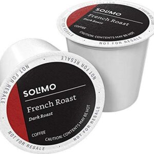 Amazon Brand - 100 Ct. Solimo Dark Roast Coffee Pods, French Roast, Compatible with Keurig 2.0 K-Cup Brewers & 100 Ct. Solimo Medium Roast Coffee Pods, Compatible with Keurig 2.0 K-Cup Brewers
