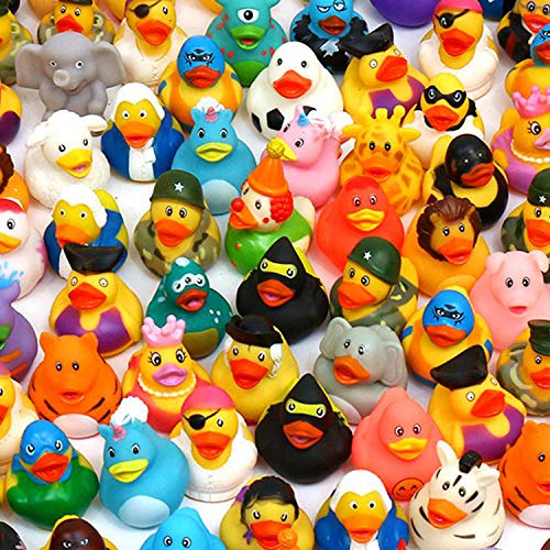 Fight Together 50 Pack Rubber Duck for Jeep Bath Toy Assortment - Bulk Floater Duck for Kids - Baby Showers Accessories - 50 Varieties, Upgrade