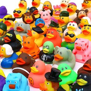 Fight Together 50 Pack Rubber Duck for Jeep Bath Toy Assortment - Bulk Floater Duck for Kids - Baby Showers Accessories - 50 Varieties, Upgrade