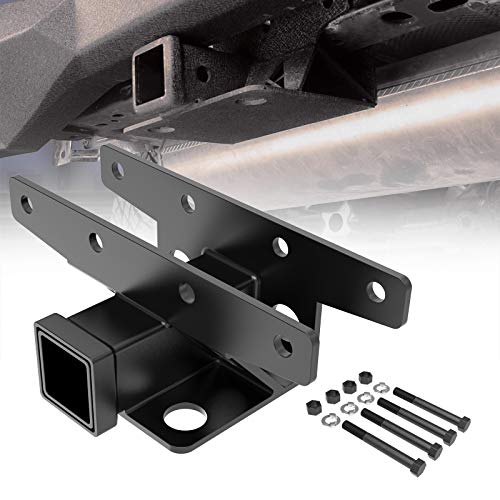 BUNKER INDUST Hitch Receiver Fit for Jeep Wrangler JL 2018-2022 / JLU 2 Door & 4 Door, 2" Inch Towing Trailer Rear Receiver Hitch