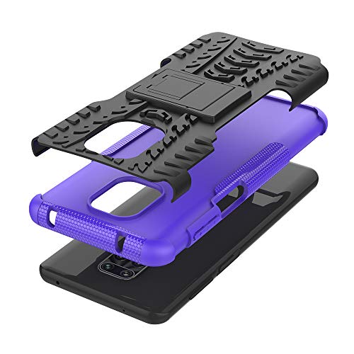 COTDINFORCA Compatible with Xiaomi Redmi Note 9S / Note 9 Pro Case Heavy Duty with Kickstand Dual Layer Drop Protection Shockproof Hard Phone Case for Xiaomi Redmi Note 9 Pro Max/Note 9S. Hyun Purple