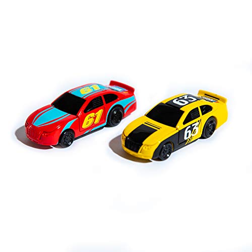 Far Out Toys NASCAR Crash Circuit Vehicles (Pack of 2) | Electric Powered Cars, 2 Flash Chargers | Race, Wreck, and Rebuild! | Capture The Momentum and Thrill of Nascar