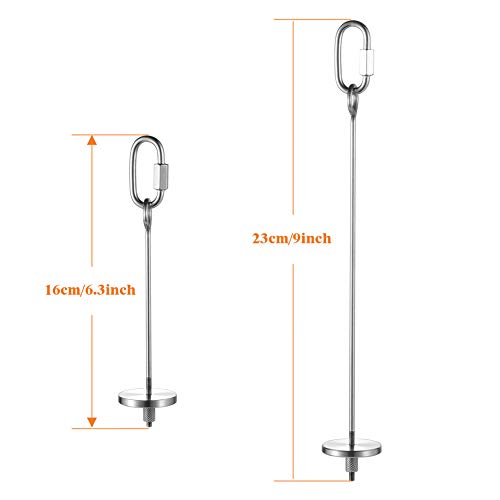 2 Pack Stainless Steel Parrot Fruit Vegetable Stick Holder 12 / 20 cmBird Skewers Foraging Toy Hanging Food Bird Treat Skewerfor Hens Fowl Chickens Cockatoo Cockatiel