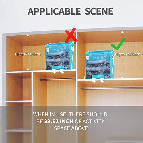 HNQH Pull-Down Closet Organizer Shelves,Clear Front Panel Storage Organizer Hanging Closet Wardrobe Storage Shelves, Clothes Handbag Shoes Accessories Storage