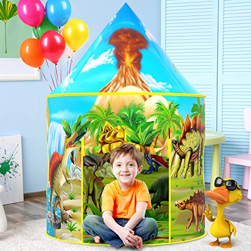 Dinosaur Kids Tent Pop Up Play Tent for Kids, Extraordinary Dinosaur Toys & Gifts for Kids Boys & Girls, Playhouse for Children Indoor and Outdoor Games (Dinosaur Tent)