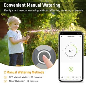 RAINPOINT Sprinkler Timer WiFi Water Timer, Smart Garden Hose Faucet Timer, WiFi Lawn Sprinkler Controller Irrigation System Valve, APP & Voice Control, Automatic Rain Delay (2nd Gen, 2022 Release)