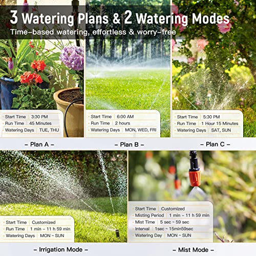 RAINPOINT Sprinkler Timer WiFi Water Timer, Smart Garden Hose Faucet Timer, WiFi Lawn Sprinkler Controller Irrigation System Valve, APP & Voice Control, Automatic Rain Delay (2nd Gen, 2022 Release)