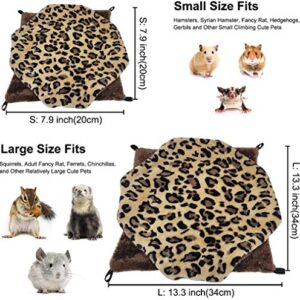 ELEpure Small Animals Hammock Guinea Pig Sugar Glider Bedding Nest Plush Hanging Bed Hideout for Ferret Chinchilla Squirrel Rat Hedgehog Gerbils Warm Playing