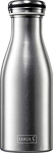 Lurch Germany Thermal Bottle for Hot and Cold Drinks Made of Double-Walled Stainless Steel (Sandblasted Stainless Steel, 11, oz. | 0.35l)