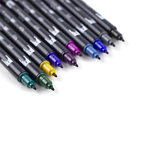 Tombow Dual Brush Pen Bohemian Marker, 10 Piece