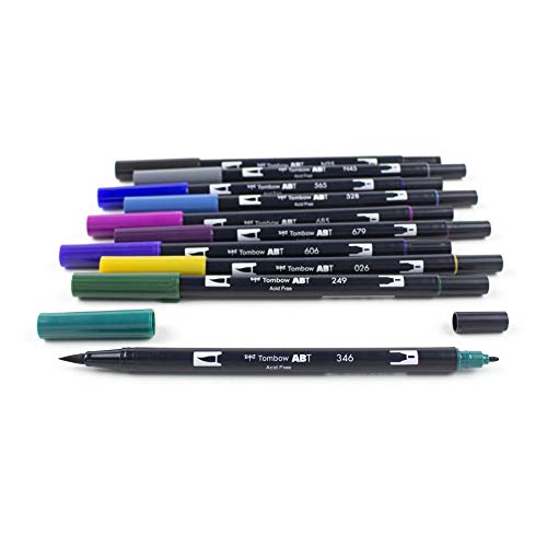 Tombow Dual Brush Pen Bohemian Marker, 10 Piece