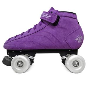 bont skates - prostar purple suede professional roller skates with glow light up led luminous wheels - indoor and outdoor - roller skates - rollerskates (bont 4.5)