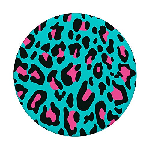 Ruby Pink Black Blue Leopard Print Cheetah Animal Pattern PopSockets Swappable PopGrip