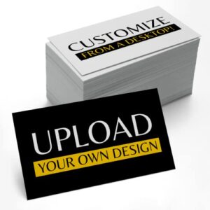 custom printed business cards [2-sides] thick personalized cards (300gsm 14pt) 3.5" x 2" [100% printed in the usa] premium front & back sides (customizable)