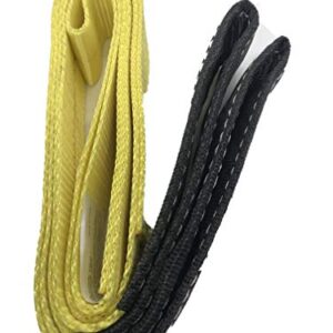 AsgenoX 2 Pack 2 "x6' Tow Strap with Reinforced Loops Vehicle Recovery Rope 18,000 lbs Pound Capacity Recovery Strap (2 "x6' Tow Strap)