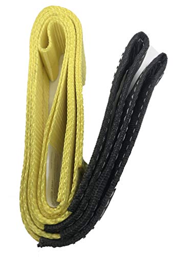 AsgenoX 2 Pack 2 "x6' Tow Strap with Reinforced Loops Vehicle Recovery Rope 18,000 lbs Pound Capacity Recovery Strap (2 "x6' Tow Strap)