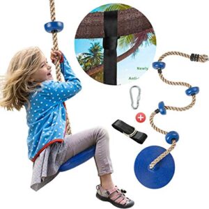 Kids Climbing Rope Tree Swing Sets with Platform Outdoor Toys Playset for Playground Backyards Jungle Gym Toddler Swings Gifts Trees House Saucer Swing Outside Playset Toys