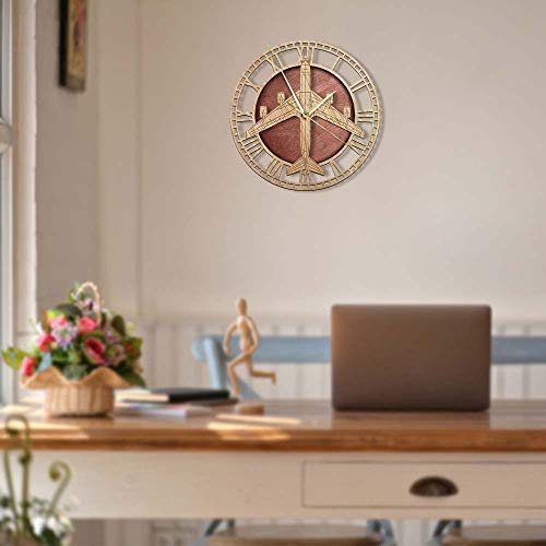 The Geeky Days Boeing KC-135 Stratotanker Military Warplane Wooden Silent Quartz Wall Clock Aviation Home Decor Aerial Refueling Airplane Modern Wall Watch