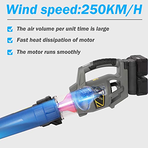 Koreyosh Cordless Leaf Blower 40V Electric Leaf Blower with Battery & Charger,Powerful Lawn Sweeper for Leaf Blowing,Dust Cleaning,Variable Speed