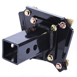 hecasa trailer receiver hitch 2" compatible with 2014-2022 polaris rzr xp 4 1000 razor bolt on 3000lbs