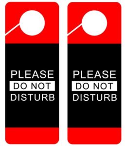 do not disturb door hanger sign, 2 pack, double sided, ideal for using in any places like offices, clinics, law firms, hotels or during therapy, spa treatment, counseling sessions