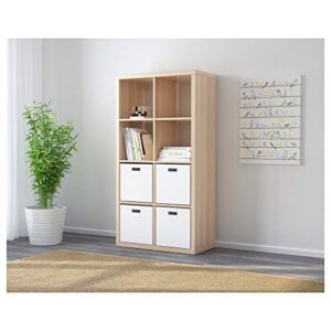 Ikea KALLAX shelving unit white stained oak effect (77x39x147 cm) 8 shelf