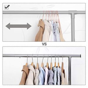 SONGMICS Bundle of 50 Velvet Hangers 17.7 Inches Wide and 50 Velvet Hangers 16.5 Inches Wide, Thin and Durable, Rose Gold Swivel Hook, Light Pink UCRF21PK50 and UCRF026P02