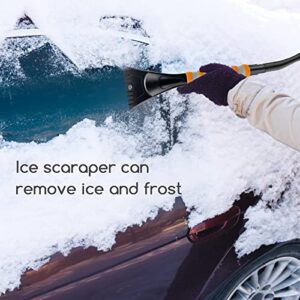 Jsdoin 27”Snow Brush, Detachable Car Ice Scraper for Windshield with Foam Grip