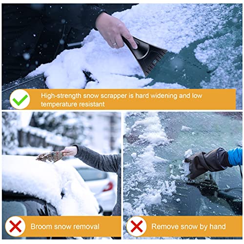 Jsdoin 27”Snow Brush, Detachable Car Ice Scraper for Windshield with Foam Grip