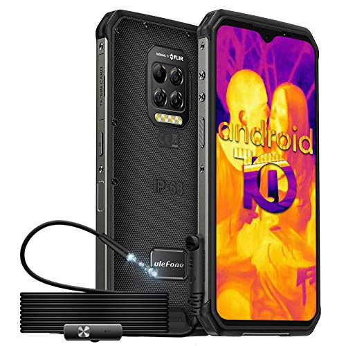 Ulefone Rugged Smartphone, Armor 9 with Endoscope, FLIR Thermal Imaging Camera, Endoscoped Supported, Helio P90 8GB + 128GB Android 10, 64MP Camera, 6600mAh, 6.3' FHD+ Screen, NFC, OTG, US Version