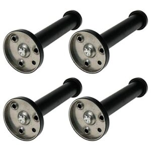 Meprotal 4pcs Rod Length 4" Single Towel Robe Hook Holder Clothes Coat Hanger Wall-Mount Hook for Bedroom Bathroom Living Room Office Stainless Steel Matte Black