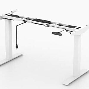 ALFA FURNISHING Quick Install Standing Desk Frame Dual Motor Electric Sit to Stand Desk Base Stand Up Desk Legs for 43-79 Inch Desktop, with 4 Pre-Set Memory (Frame Only)