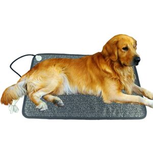 deoman pet heating pad for dogs heated cat bed mat indoor electric dog heating pad cat heating pad chew proof cord,large size,easy clean